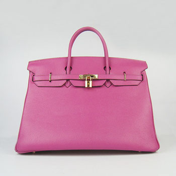 Hermes Birkin 40Cm Togo Leather Handbags Peach Gold